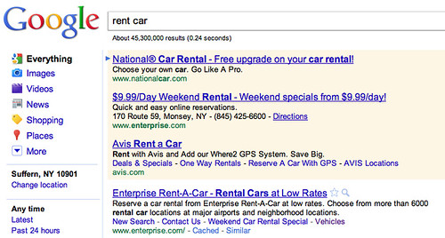 Old google ads example