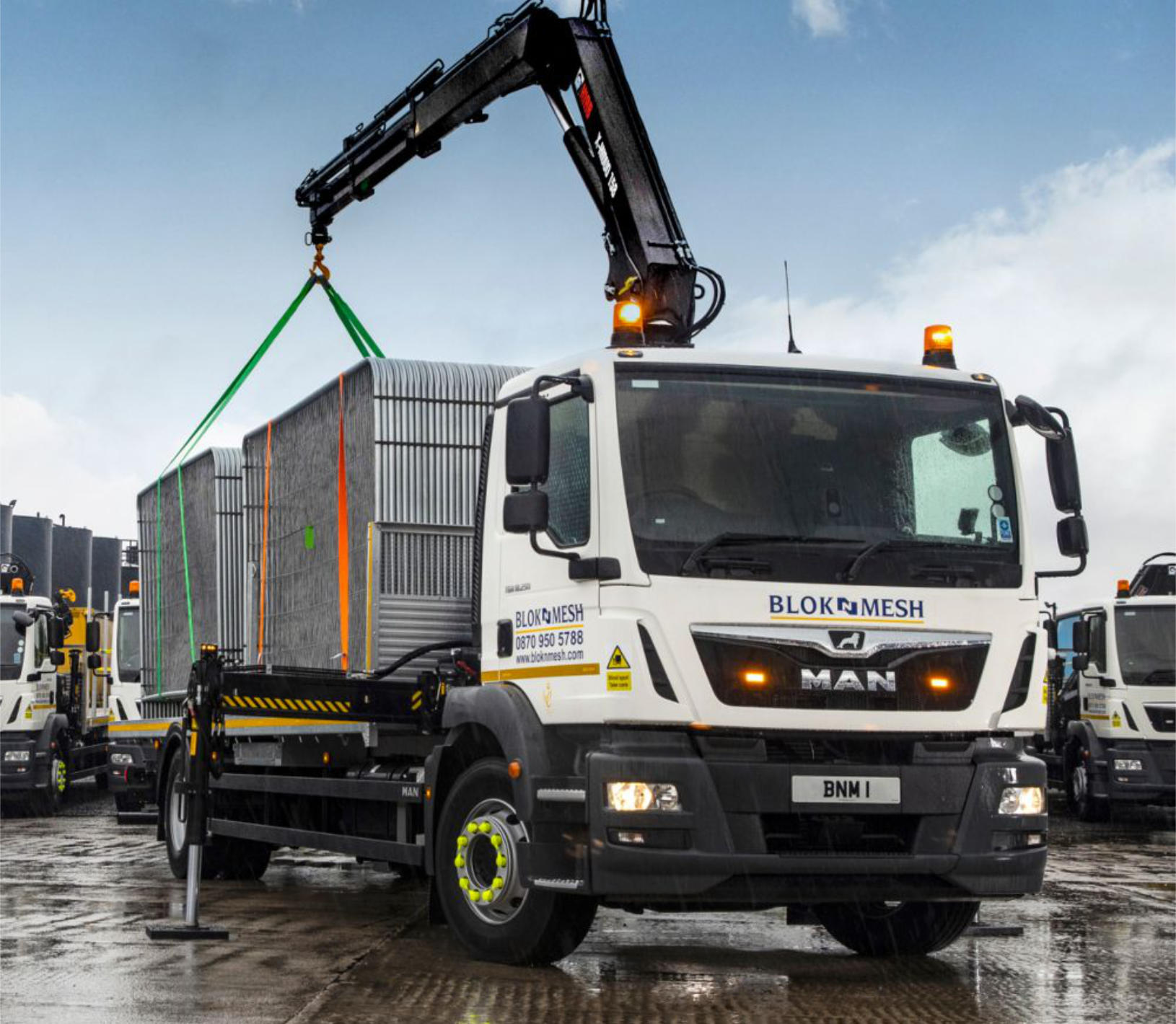 Lorry transporting fences