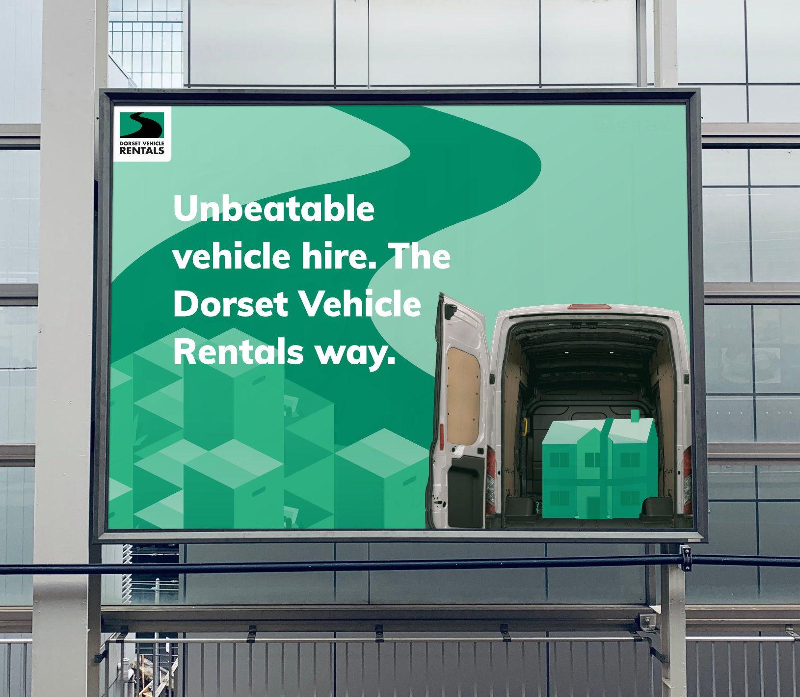 Dorset Vehicle Rentals billboard