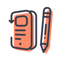 Book and pencil icon