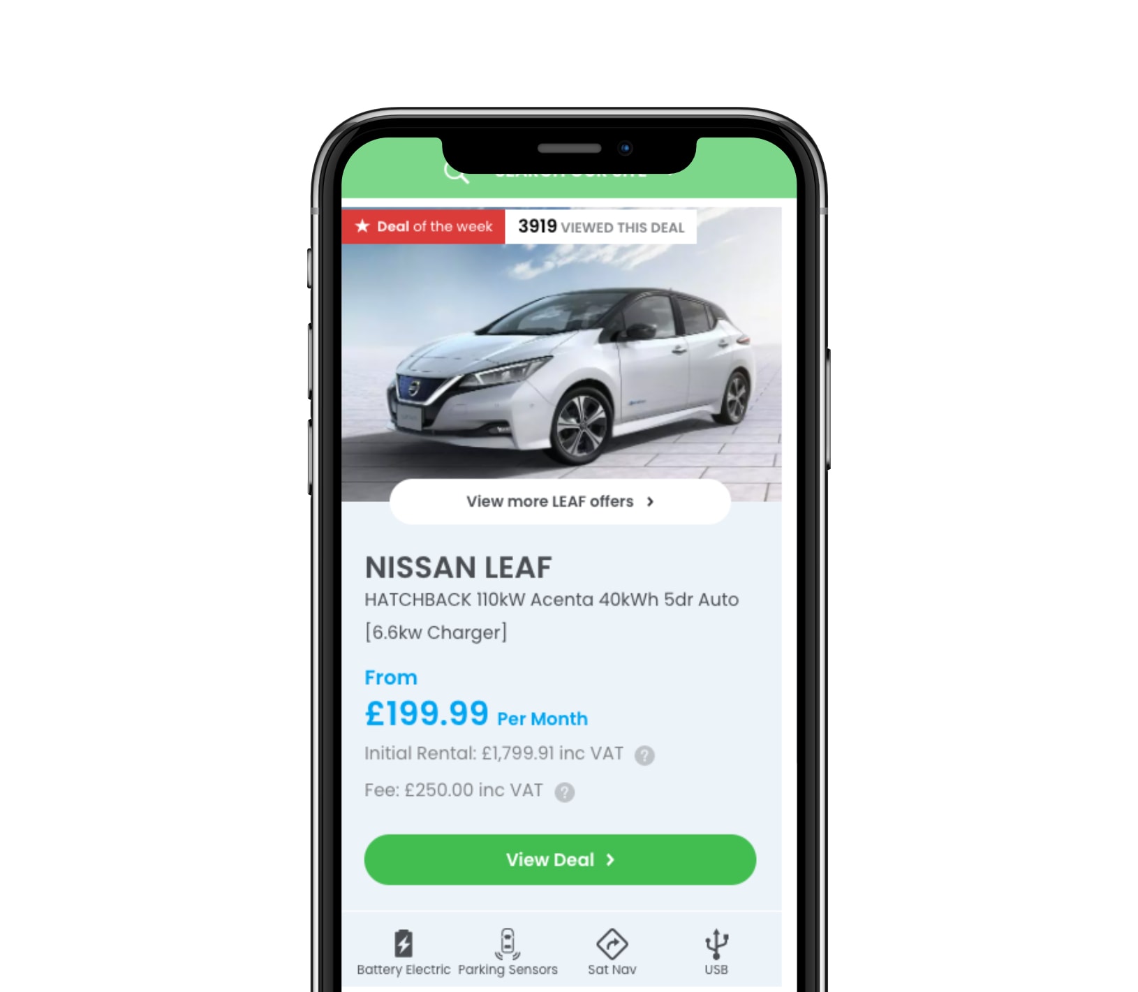 Intelligent car leasing product tile
