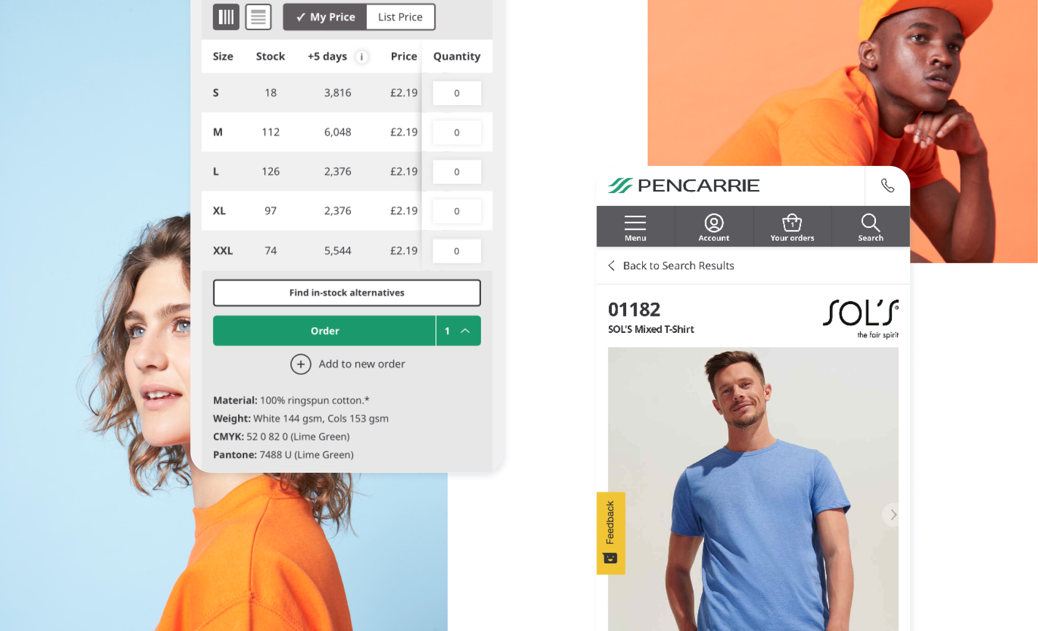 B2B ordering on mobile for products with so many permutations and variants is now a breeze for PenCarrie customers
