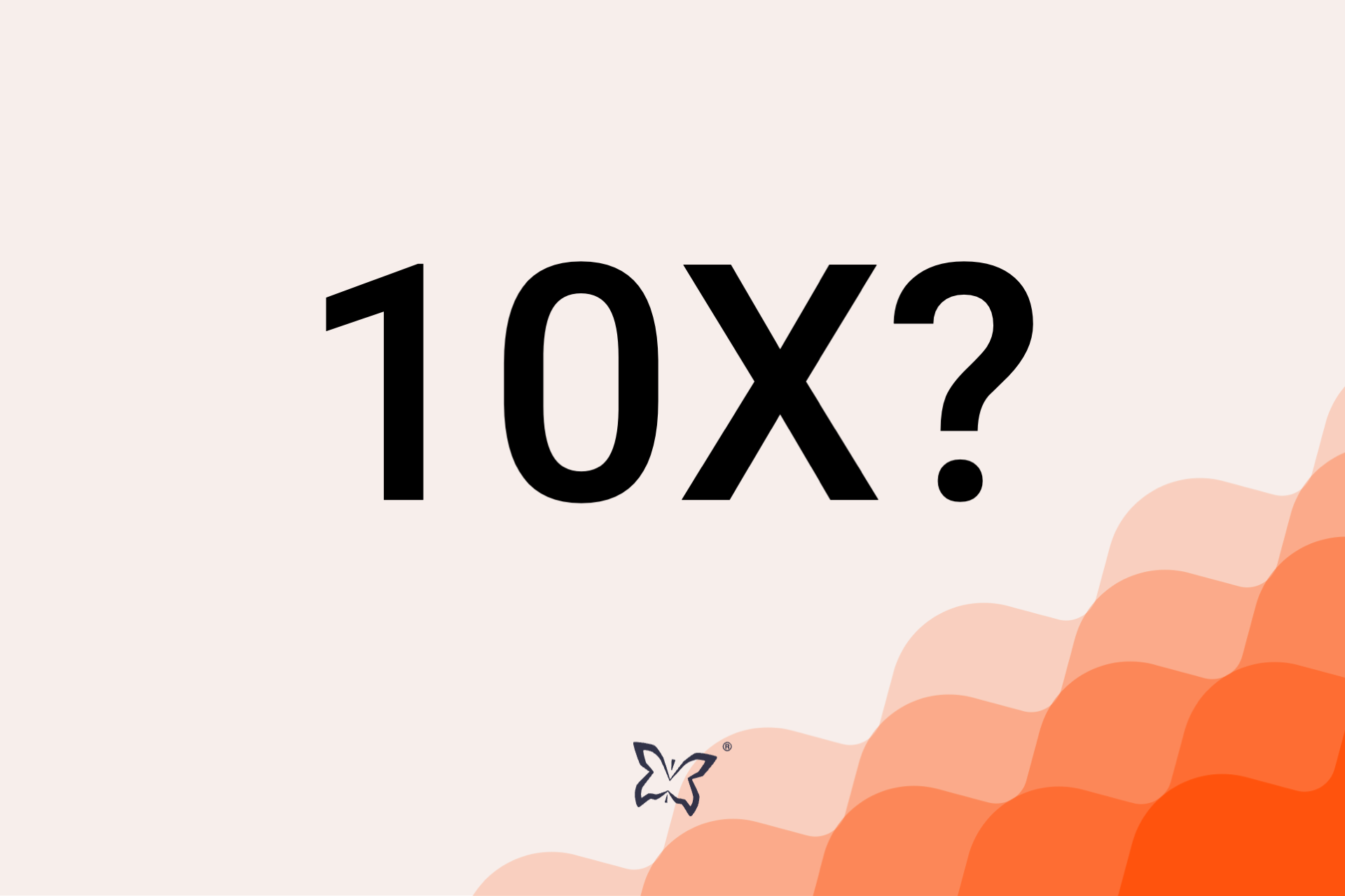 Visual graphic featuring a bold “10X” to represent the return on investment from choosing a custom website over a cheaper template solution.