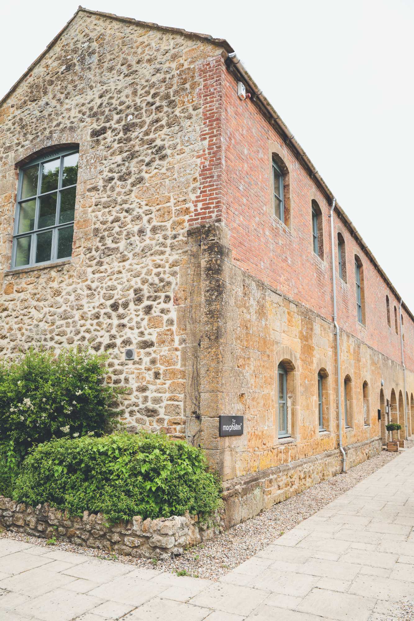 Exterior of morphsites' current office building, 'The Undercroft' on the Dillington Estate in Ilminster.
