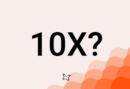 Visual graphic featuring a bold “10X” to represent the return on investment from choosing a custom website over a cheaper template solution.