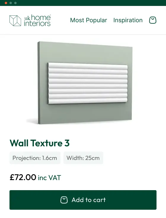 Mockup of an ecommerce storefront